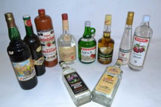 Quantity of assorted spirits and liqueurs, (10)