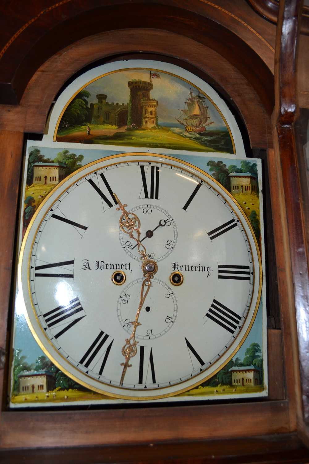 A.Bennett, Kettering (Northamptonshire), a large early Victorian long case clock with painted dial - Image 2 of 2