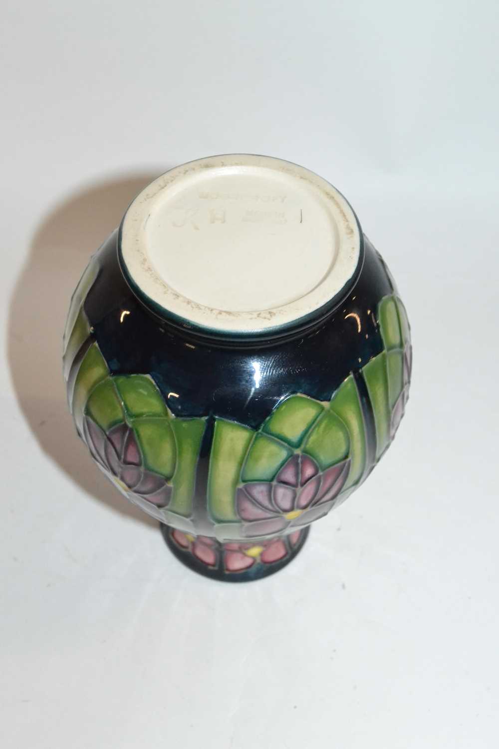 A Moorcroft vase of baluster form, decorated with the Violet pattern by Rachel Bishop - Image 2 of 2