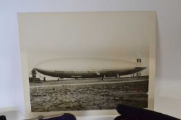 A rare photograph of the Hindenburgh Airship immediately before take off of the final flight