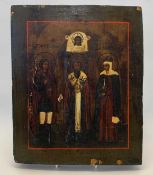 Russian Icon, early 19th century, oil on panel, 26x31cm.