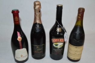 1996 Chateaunuef du Pape Les Arnevels, 2011 Chemin des Papes, Cotes du Rhone, Baileys Liqueur and