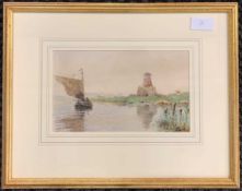 Miller Smith (1854-1937), St. Benets Abbey, Norfolk, watercolour, signed lower left, framed and