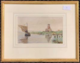 Miller Smith (1854-1937), St. Benets Abbey, Norfolk, watercolour, signed lower left, framed and