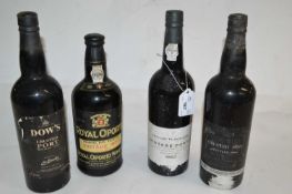 Four bottles of port to include Royal Oporto Vintage 1977, Taylor Fladgate Vintage Port 1983, Dows