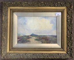 William Banbury (20th century), Landscape / Moorland, oil on board, signed, 18x27cm, framed and