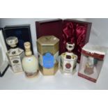 Five decanters of whisky, to include Gordon Highlander 12yrs, boxed; Scottish Leader 30yrs, boxed;