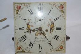 Moses Evans, Llangerniew (probably North Wales), an Georgian long case clock movement with painted
