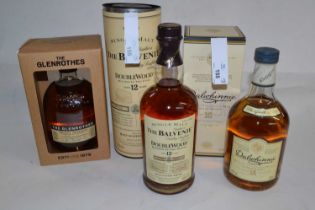 Three bottles of whisky, to include a bottle of The Glenrothes Select Reserve Single Speyside