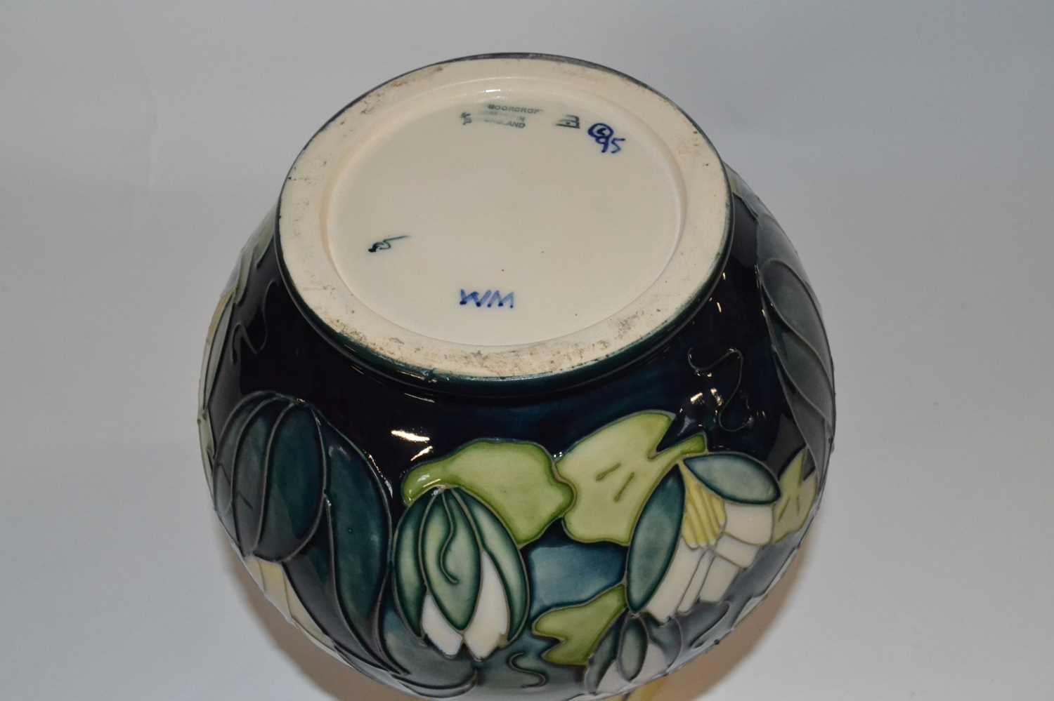 A large Moorcroft vase of globular form decorated with the Lamia pattern by Rachel Bishop, 25cm high - Image 3 of 3