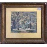 Charles Collins RBA (1851-1921), A view through a woodland pathway, watercolour, signed,