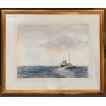 Phillip Gardner (British,1922-1986), "Port Your Helm", watercolour, signed, titled to frame mount,