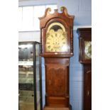 William Wain, Burslem (Staffordshire), a large Victorian oak and mahogany cross banded long case