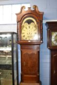 William Wain, Burslem (Staffordshire), a large Victorian oak and mahogany cross banded long case