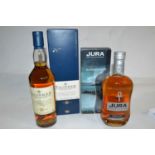 Two bottles of whisky, to include Jura Superstition Single Malt, 70cl, in presentation box, together