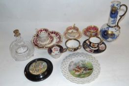 Collection of 19th Century English ceramics including a Doulton ewer in asthetic style, a Coalport