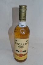 Bacardi Oro, one bottle