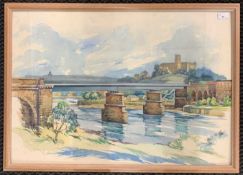 Kenneth Steel RBA SGA (1906-1970), Railway watercolour, signed in pencil, 58x83cm, framed and