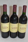 Three bottles of Pavillion Rouge, 1994, du Chateau Margaux, (3)