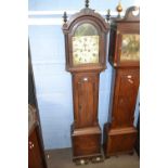 Crundmell, Tonbridge (Kent), an early 19th Century painted face long case clock, the dial