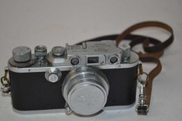 Camera and Photography Interest - A Leica IIIB 1939 NO317348 with Summar 5cm lens, Elmar 9cm lens,