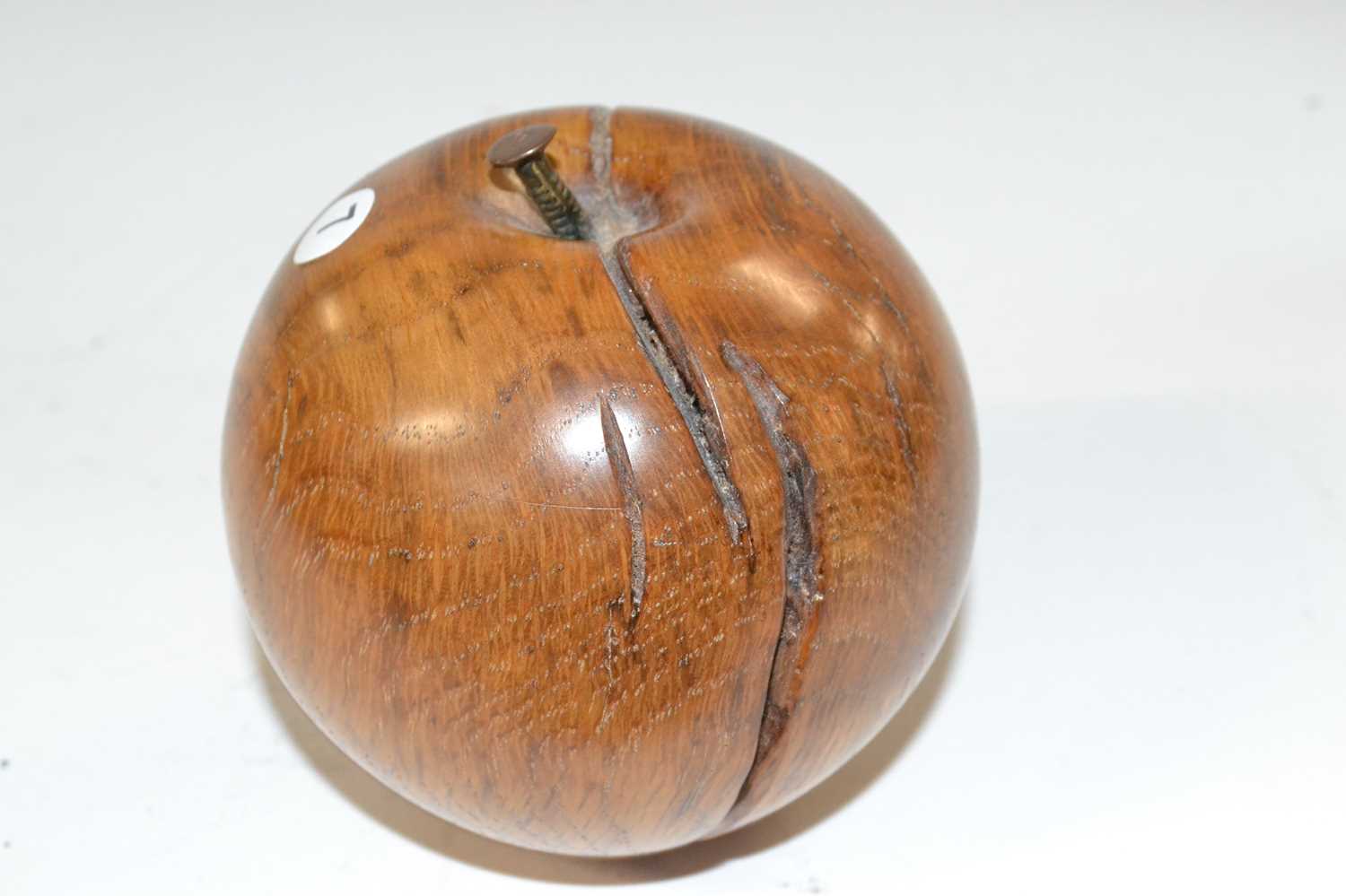 A carved oak apple (made from wood from HMS Victory), limited edition of 50, this example is - Image 3 of 3