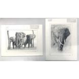 Chris Wright (British, contemporary), A pair monochrome prints, signed in pencil to mount,