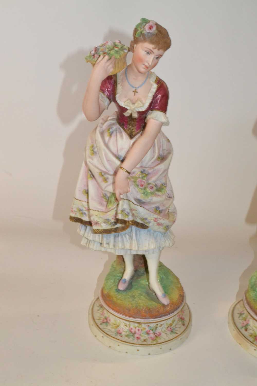 Pair of 19th Century French Bisque Porcelain Figures - Image 2 of 4