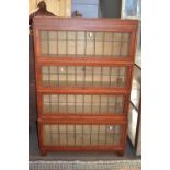 A Globe Wernicke stacking and lead glazed four tier book case, 85cm wide