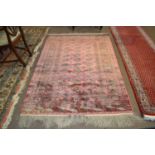 A 20th Century silk mix Bokhara type floor rug, 190 x 135cm