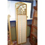 A late 19th or early 20th Century bi-fold room divider or screen with glazed top section and