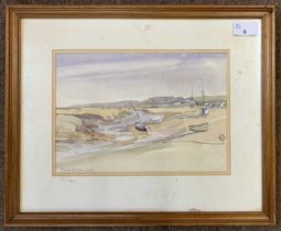 Mary Millar Watt (1924-2003), 'Low Tide at Morston', watercolour, signed, 19x27cm, 19x27cm, framed