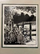 Tom King (British, 20th century), "The Ol' Style", linocut, artist's proof, signed, mounted,