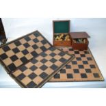 Chess Interest - Two chess sets, one by Jaques in carved box wood and ebony together with a
