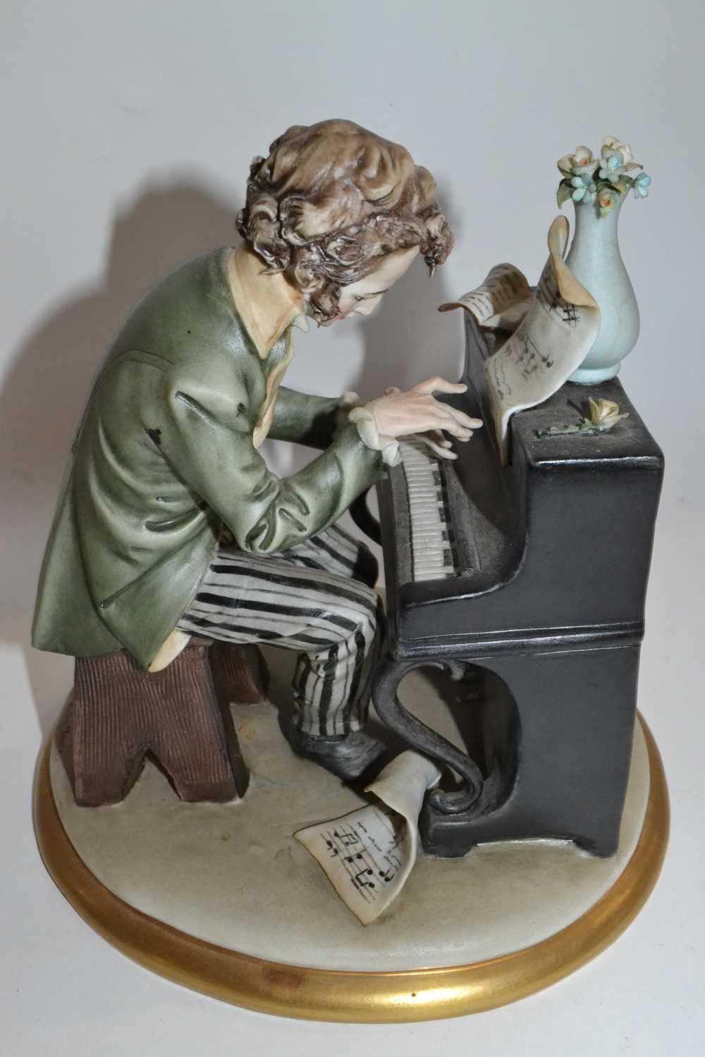 Continental porcelain model of a piano player - Image 2 of 2