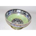 A New Hall Hanley lustre bowl with facsimile signature for Lucien Boullemier decorated with exotic