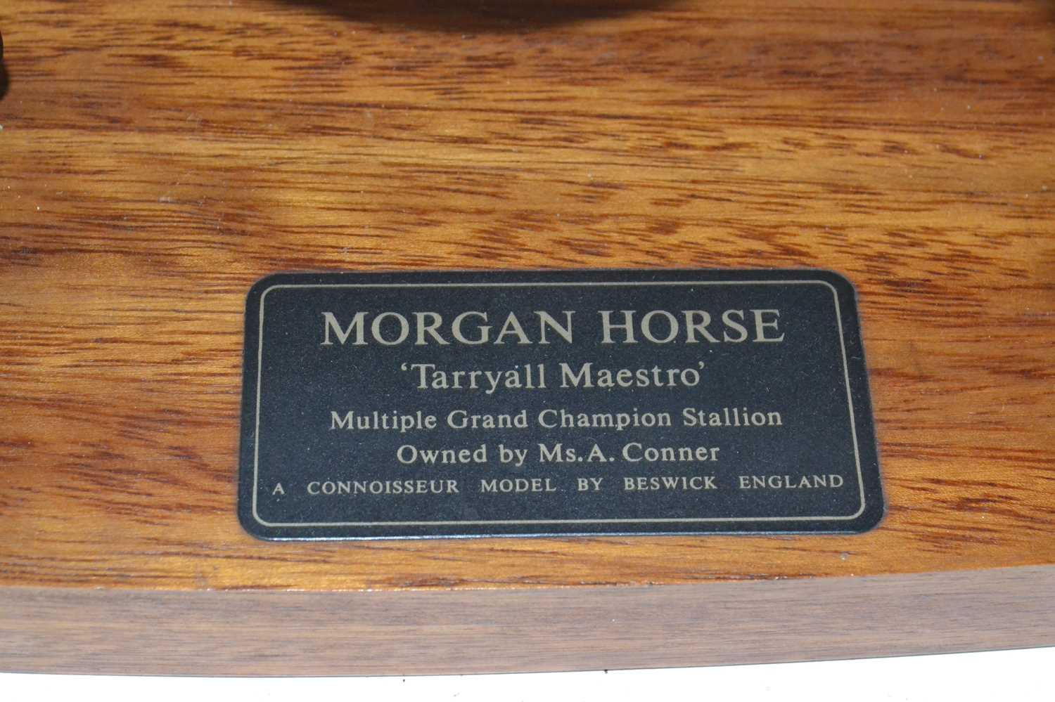 A Beswick model of a Morgan horse entitled Tarryall Maestro on oval plinth with matt glaze - Image 2 of 2