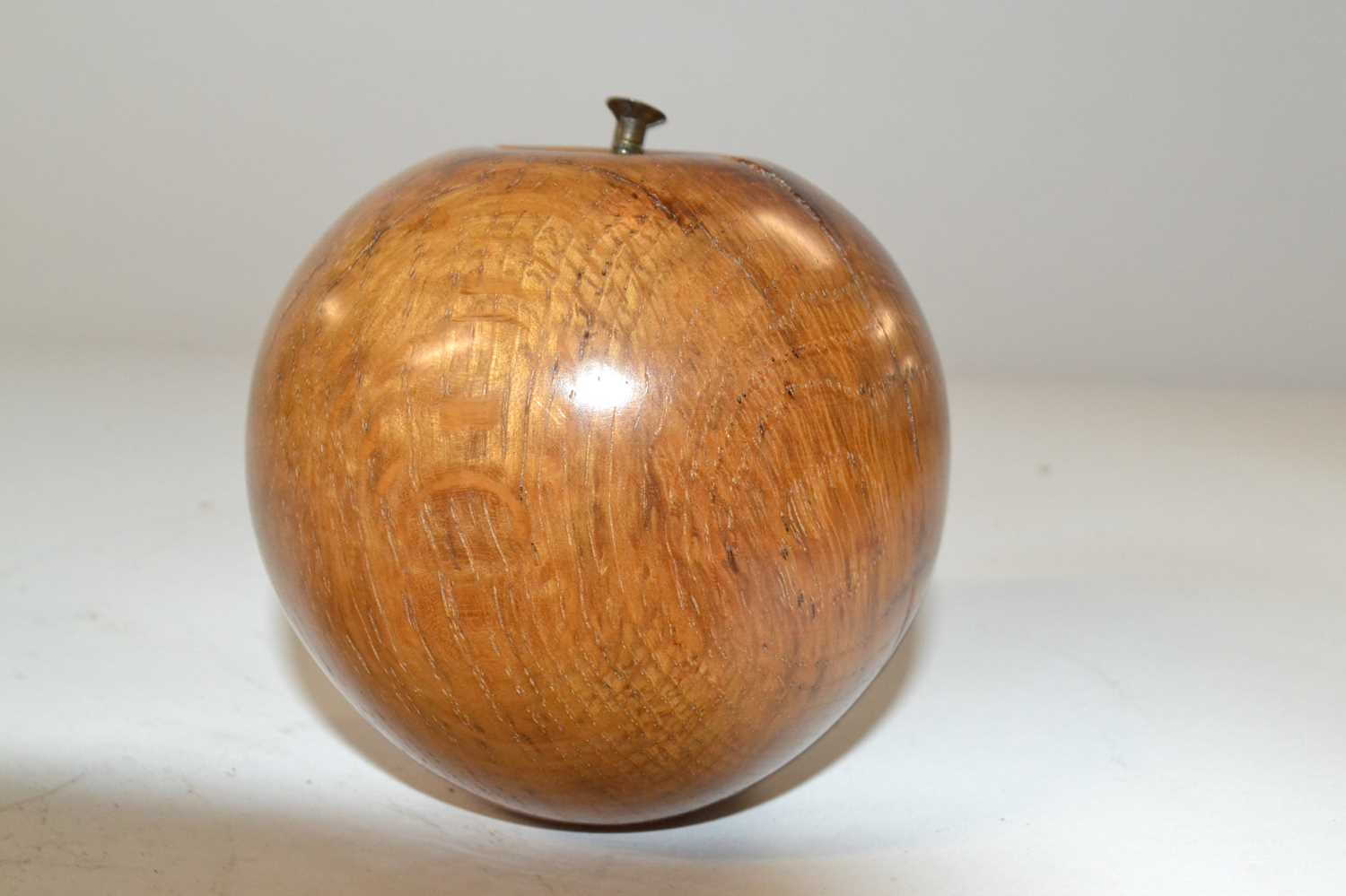 A carved oak apple (made from wood from HMS Victory), limited edition of 50, this example is - Image 2 of 3