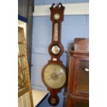 A Georgian mahogany cased barometer by Caniti, Hatton Garden, London