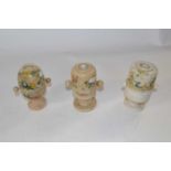 Group of three alabaster late 19th Century "peep-egg" viewers with views of Brighton, Scarborough