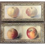 British school, circa 19th century, pair of apple still life studies, initialed J.R., framed and