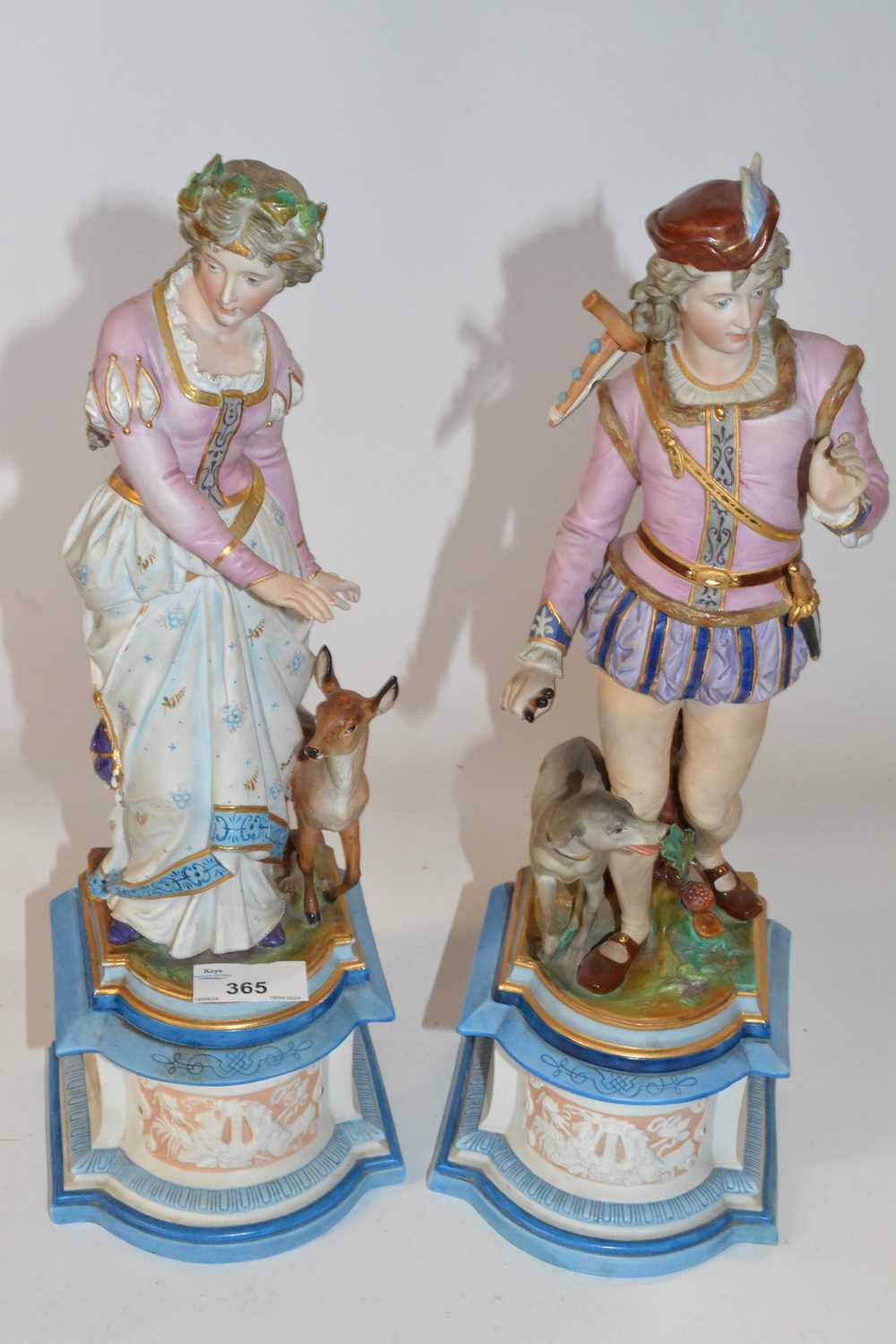 Pair of 19th Century French Bisque Figures