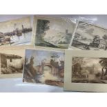 British School, 19th / 20th century, 9 watercolour / graphite landscape scenes, unframed (9)