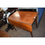 Georgian inlaid satin wood Pembroke table, the top inlaid with a floral border raised on tapering