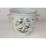 A large Herend jardiniere painted with birds in Meissen style, 21cm high Good original condition