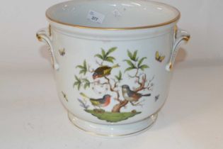 A large Herend jardiniere painted with birds in Meissen style, 21cm high Good original condition