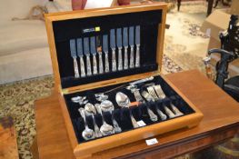 A canteen of Ancestor silver plate cutlery by Webber & Hill