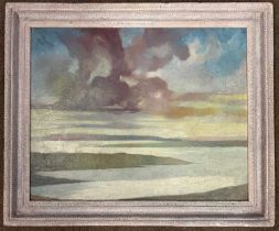 John Farrer (British, 20th century), inscribed on backboard 'Breydon Water', oil on board,