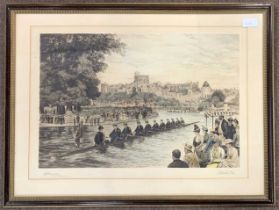 Walter Cox (American,1866-1930), The Celebration of the Fourth of June at Eton, hand coloured