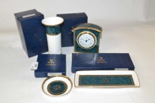 A group of boxed Royal Doulton wares including a Biltmore column vase, a Biltmore coaster, a